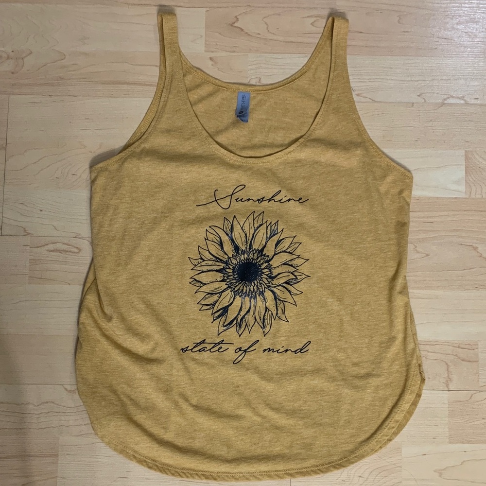 Next Level Apparel Mustard Sunflower Tank Top